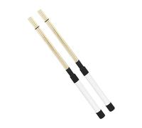 Accessori per Percussione 1 Paio Di Bacchette In Bambù Con Asta Multipla, Bacchette Per Batteria Jazz, Spazzole, Parti Per Percussioni (Color : White)