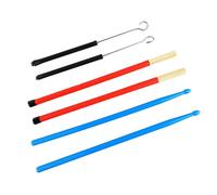 Accessori per Percussione Set Di Accessori Per Bacchette Portatili In Nylon, 2 Spazzole Metalliche, 2 Aste Per Tamburo In Legno Con Custodia