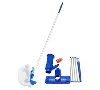 Accessori per piscina, aspirapolvere per laghetti per pesci per piscina fuori terra/gonfiabile, vasca idromassaggio, stagno, spa, lago e fontana, foglie, sporco e sabbia (blu)