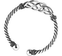 Accessori per polsi, braccialetti, Bracciale rigido in argento sterling for donna con apertura a torsione, 26 g