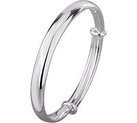 Accessori per polsi, braccialetti, Bracciale rigido regolabile push-pull in argento sterling for donna