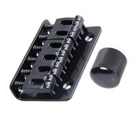 Accessori per ponti per chitarra elettrica 2 Pezzi Di Parti Di Chitarra Elettrica Nera 1 Pezzo Di Manopola Di Controllo Del Tono Del Volume Della Chitarra Elettrica 1 Pezzo Di Ponte Rigido A 6 Selle