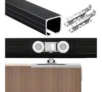 Accessori per porte scorrevoli in lega di alluminio per armadio, porta pieghevole, binario per ruote scorrevoli, porta scorrevole, binario per porta in legno, set completo di materiali di
