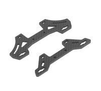 Accessori per prestazioni durevoli in fibra di carbonio per la piastra di shock posteriore anteriore rc per TT02 1/10 auto RC Black 2pcs