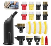 Accessori per pulitore a vapore per Kärcher Easyfix SC1 SC2 SC3 SC4, il set di pezzi di ricambio include ugello esteso, spazzola rotonda, spazzola articolare, panno in microfibra, raschietto per