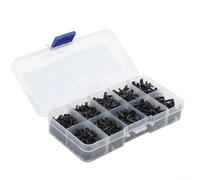 Accessori per racchette da badminton con struttura in nylon e varianti dimensionali per un'installazione accurata (nero)