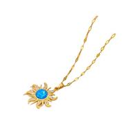 Accessori per Ragazze Collana da Sole per Donne, Solare a Forma di Cuore Collana a Sospensione Totem a Ciondolo Sole Ciondolo Fiore, Collana del Sole, Collana Solare e Luna, Collana da Sole