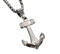 Accessori per Ragazze Collana Pirata per Uomini e Donne, Collana a Catena di Ancoraggio Pirati dei Gioielli a Ciondolo di Ancoraggio del Marinaio Caraibico, Collana del Cranio Jack Sparrow Accessori