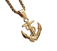 Accessori per Ragazze Collana Pirata per Uomini e Donne, Collana a Catena di Ancoraggio Pirati dei Gioielli a Ciondolo di Ancoraggio del Marinaio Caraibico, Collana del Cranio Jack Sparrow Accessori