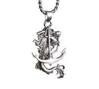 Accessori per Ragazze Collana Pirata per Uomini e Donne, Collana a Catena di Ancoraggio Pirati dei Gioielli a Ciondolo di Ancoraggio del Marinaio Caraibico, Collana del Cranio Jack Sparrow Accessori