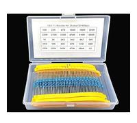 Accessori per resistenze 30 valori 1/4W 1% Resistori a film metallico 5-Band-Code 10R-1M Ciascuno 20 pezzi Totale 600 pezzi Kit resistore con scatola