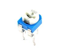 Accessori per resistenze 50pcs Potenziometri RM065 Trimpot orizzontale Blu Bianco Kit resistore variabile regolabile 102 1K ohm