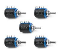 Accessori per resistenze 5Pcs WXD3-12-1W Potenziometri di precisione a filo avvolto 100-47K Ohm Multi giro Wirewound Resistori variabili regolabili neri rotanti (Size : 470 Ohm)