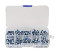 Accessori per resistenze Assortimento di resistori variabili da 100 pezzi, set di componenti elettronici potenziometro potenziometro a resistore variabile blu bianco da 10 valori, set reostato trimpot
