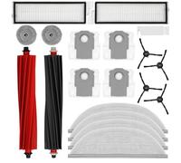 Accessori per Roborock S8 MaxV Ultra Robot Aspirapolvere,4 Sacchetti di Polvere, 2 Set di Spazzole a Rullo, 2 Filtri, 4 Spazzole Laterali, 4 Panni, 2 Straccio Rotondo, 1 Puscella di Pulizia