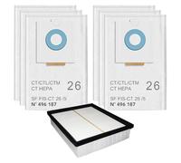 Accessori per sacchetti per aspirapolvere Festool SELFCLEAN CT 26 / CTM 26 E/CTL 26E CLEANTEC serie aspiratore SC FIS-CT 26/5 pezzi di ricambio per aspirapolvere 496187 (6 sacchetti + 1 filtro HEPA)
