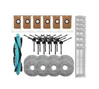 Accessori Per Sacchetti Per La Polvere Con Straccio In Tessuto, Filtro Per Spazzole Laterali A Rullo, Compatibili Con Cecotec Conga, 11090 Spin Revolution,Robot(31PCS)