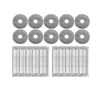 Accessori Per Sacchetti Per La Polvere Con Straccio In Tessuto, Filtro Per Spazzole Laterali A Rullo, Compatibili Con Cecotec Conga, 11090 Spin Revolution,Robot(20PCS-05)
