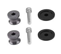 2pcs 6mm CNC Nottolini Cavalletto Moto, Universale Coppia di nottolini M6 alza moto supporti per forcellone posteriore φ3.2cm×3.8cm(nero)