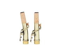 Accessori per sassofono 2 Pezzi Collo Per Sassofono Sax Soprano Collo Curvo Dritto Imitazione Rame Rosso Accessori Per Parti Di Strumenti In Ottone Di Qualità (Color : Copper Bronze)