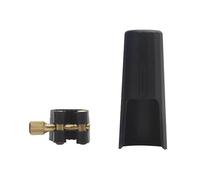 Accessori per Sassofono Bocchino Per Sassofono, Chiusura Per Legatura, Clip, Legatura In Pelle, Cappuccio Per Clarinetto, Parti Di Strumenti A Fiato (Color : High)