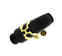 Accessori per Sassofono Bocchino Per Sassofono In Gomma Dura Con Kit Di Parti Per Legatura In Metallo Placcato Oro A Forma Di H (Color : Tenor)