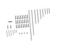 Accessori per Sassofono Contralto Aste Filettate e Viti Set | Spillo Conico in Acciaio Argento, Parti per Riparazioni Rapide, Kit per Interventi su Sax