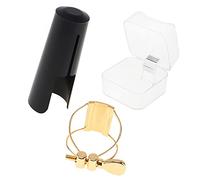 Accessori per sassofono, Musicisti Principianti Legatura for clarinetto Legatura in metallo placcato oro Clip for bocchino for sax tenore con plastica