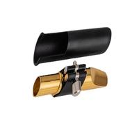 Accessori per Sassofono Set Bocchino Per Sax Alto/tenore/acuto In Metallo Placcato Oro Con Tappo In Plastica E Clip In Pelle