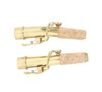 Accessori per Sassofono Set Da 2 Pezzi Per Collo Per Sassofono In Sib Acuto, Collo In Ottone Per Sassofono Dritto, Collo Piegato Con Parti In Foglio Di Sughero