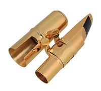 Accessori per sassofono Set Di Bocchini Per Sax In Plastica Argento/oro 6# Con Legatura A Cappuccio Per Sassofono Contralto Mi Bemolle