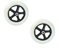 Accessori per scooter e sedie a rotelle, tra cui ruote anteriori con cuscinetti, pneumatici pieni e un paio di ruote girevoli da 6 pollici, 7 pollici e 8 pollici.(Gray,8 inches widened)