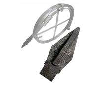 Accessori per Serpente da Scarico, Testa Tagliente in Acciaio e Supporto | Per strumenti di pulizia tubi; testa tagliente in acciaio; morsetto per cavo; guida e supporto(2.5/3cm steel strip punch)