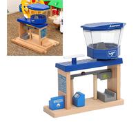 Accessori per Set di Treni in Legno, Mini Giocattoli con Binari Ferroviari per