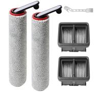 Accessori per spazzole a rullo per Mova M10, per Dreame Mova M10 aspirapolvere, pezzi di ricambio, 2 spazzole a rullo + 2 filtri HEPA + 1 spazzola di pulizia