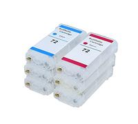 Accessori per stampanti 130 ml per compatibile con cartuccia d'inchiostro ricaricabile HP 72 per compatibile con HP 72 per compatibile con stampante HP Designjet T610 T770 T790 T1100 T1120 T1200 T1300