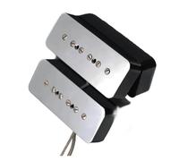 Accessori Per Strumenti A Ponte O Al Manico Per Chitarra Retrò Alnico 5 P90 In Più Colori Pickup Elettrico A Doppia Bobina(Silver N B)