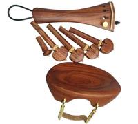 Accessori Per Strumenti A Violino Legno Di Rosa Full Size Violino Accessori Raccordi Pioli Ailpiece Puntale Finetuner Mentoniera Con Morsetto(5)