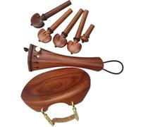Accessori Per Strumenti A Violino Legno Di Rosa Full Size Violino Accessori Raccordi Pioli Ailpiece Puntale Finetuner Mentoniera Con Morsetto(3/4)