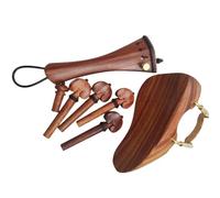 Accessori Per Strumenti A Violino Legno Di Rosa Full Size Violino Accessori Raccordi Pioli Ailpiece Puntale Finetuner Mentoniera Con Morsetto(2)