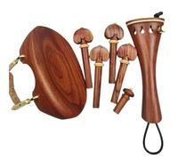 Accessori Per Strumenti A Violino Legno Di Rosa Full Size Violino Accessori Raccordi Pioli Ailpiece Puntale Finetuner Mentoniera Con Morsetto(7)