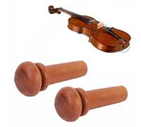 Accessori per Strumenti Musicali con Puntale per Coda di Violino in Legno di Giuggiola di Alta qualità per Suonatori di Violino (Marrone senza occhi di pesce)