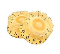 Accessori per strumenti per chitarra 2 Manopole Per Chitarra Elettrica Corona Velocità Volume Controllo Del Tono Manopola Zigrinata Per La Sostituzione Delle Parti Della Chitarra(Yellow)