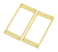 Accessori per strumenti per chitarra 2 Pezzi Di Chitarra Elettrica In Metallo Humbucker Pickup Surround Frame Anello Di Montaggio 2mmx2mm Lega Di Acciaio 2mm Di Profondità(Gold)
