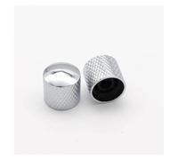 Accessori per strumenti per chitarra 2 Pz/4 Pz Cupola In Metallo Tono Chitarra Volume Tono Manopole Manopole Di Controllo Del Potenziometro Per Chitarra Elettrica Basso(Silver,2)