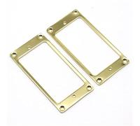 Accessori per strumenti per chitarra 2 Pz Anello Pickup Per Chitarra Telaio Di Copertura Piatto In Metallo Anelli Di Montaggio Pickup Per Chitarra LP/SG Montaggio Di Ricambio 2x2mm(Gold)