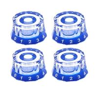 Accessori per strumenti per chitarra 3 Pz/4 Pz Chitarra Elettrica Manopole Velocità Volume Tono Manopole Di Controllo Paralume Stile Per Chitarre Parti Di Ricambio(Blue,4)