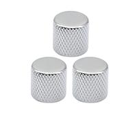 Accessori per strumenti per chitarra 3 Pz/4 Pz Manopole Per Chitarra In Metallo 6mm Flat Top Tone Chitarra Volume Tono Manopole Pot Manopole Di Controllo Per Chitarra Elettrica Basso(Silver,3pcs)