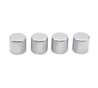 Accessori per strumenti per chitarra 3 Pz/4 Pz Manopole Per Chitarra In Metallo 6mm Flat Top Tone Chitarra Volume Tono Manopole Pot Manopole Di Controllo Per Chitarra Elettrica Basso(Silver,4pcs)