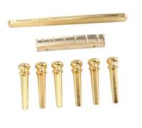 Accessori per strumenti per chitarra 6 Pezzi Di Ricambio Per Dadi Per Sella In Ottone Per Chitarra Perni Per Ponte Parti Di Ricambio Per Chitarra Acustica